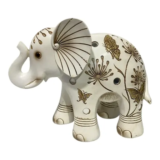 [CS8020591] ELEFANTE POLIRESINA MOCCA 20X10X16CM
