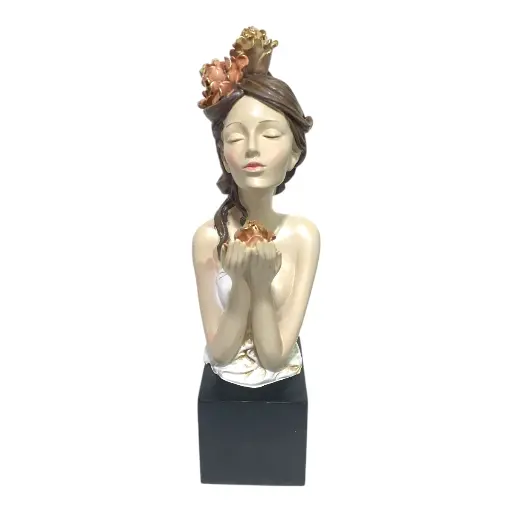 [4545450001622] ADORNO FIGURA DE MUJER POLIRESINA 12X15X38CM 