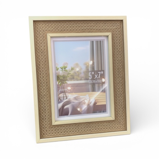 [2025081500087B] PORTARETRATO MADERA ESTILO BORDADO 13X18CM 5X7" DIM:19X24CM YY9364-2