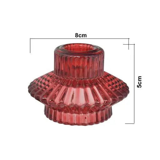 [827340] CANDELABRO DE VIDRIO COLOR SURT. REF:HM1193 8X5CM