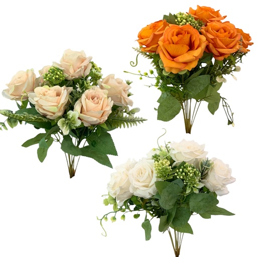 [HD206] RAMO ROSA OTOÑA CON RELLENO 50CM 