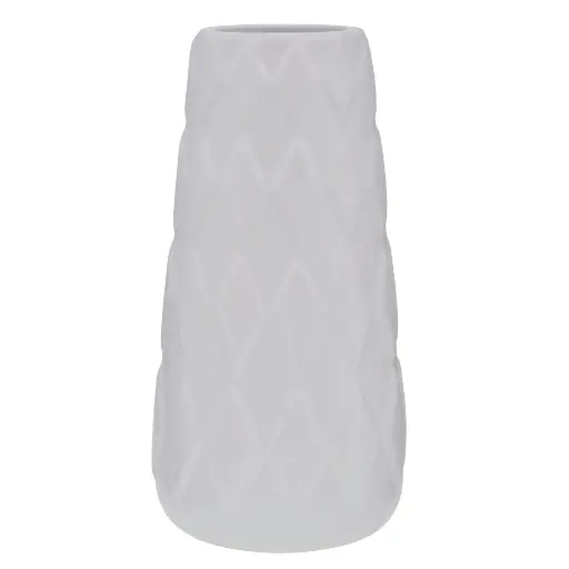 [767682] FLORERO DE CERAMICA BLANCO ROMBOS REF:HM0889 10X22CM