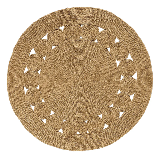 [2506031359011] ALFOMBRA TEJIDA YUTE RUSTICA DIAMETRO 150CM