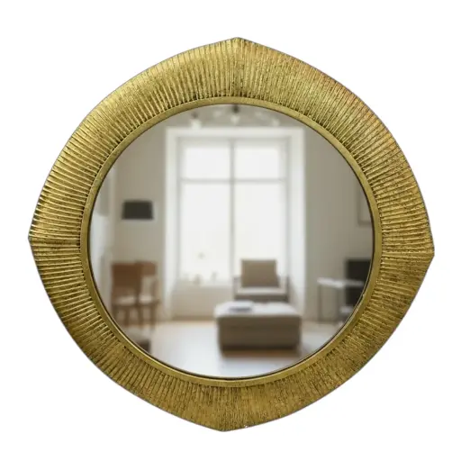 [8679818735149] ESPEJO METALICO DORADO 96X96CM
