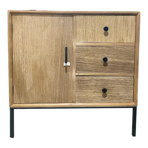 [8679818735286] BUFETERA DE MADERA BASES METALICAS 80X40X81CM