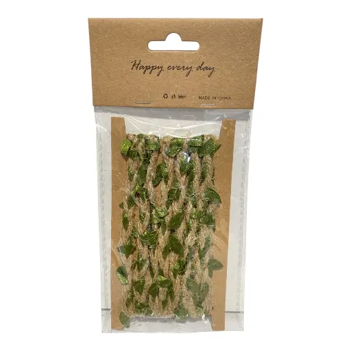 [8679833547758] CORDON TRENZADO YUTE HOJAS REF:IC83354775