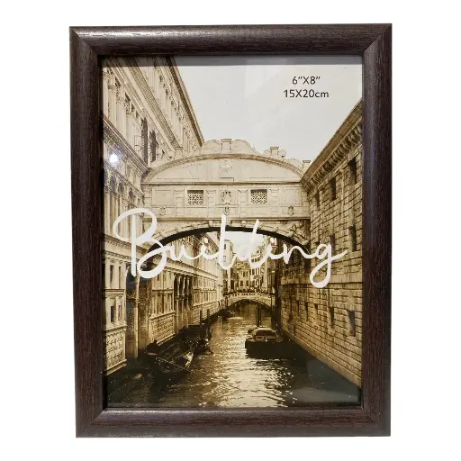 [CS25691] PORTA RETRATO CAFE MADERADO 6X8", 15X20CM