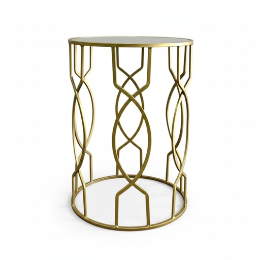 [FI2023780P] MESA DORADA ESQUINERA 48X33CM