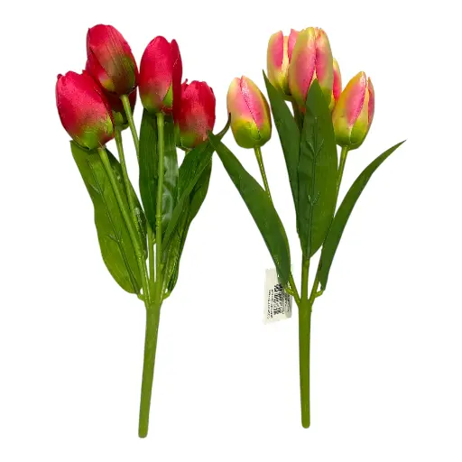 [CS14655] RAMO ARTF. TULIPAN 2COLORES 30CM