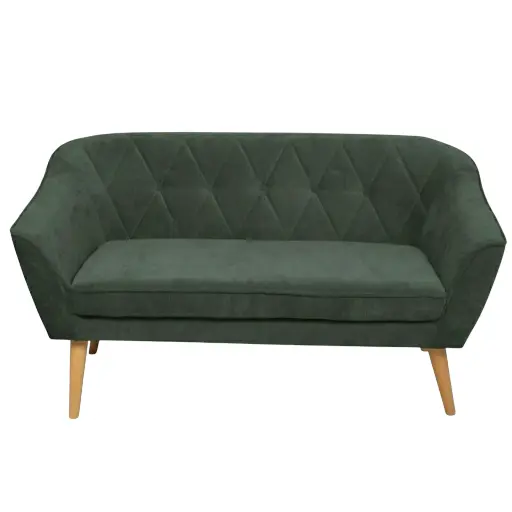 [568312] SOFÁ MADERA EUCALIPTO TONO VERDE 139x70x73cm  REF:JH2101-2S\F7030-11