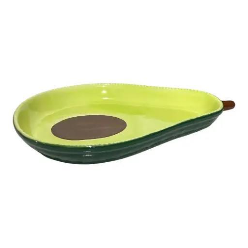 [815805] BANDEJA PORCELANA AGUACATE REF:SAN5525/99095 14.5X21.5X2.5CM