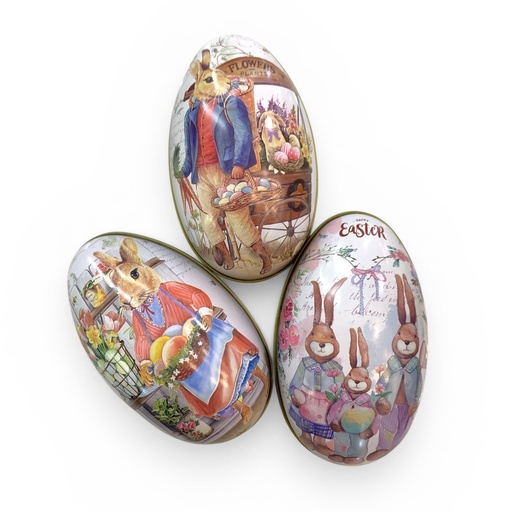 [8679818734876] HUEVO DE PASCUA METALICO 6.5X10CM