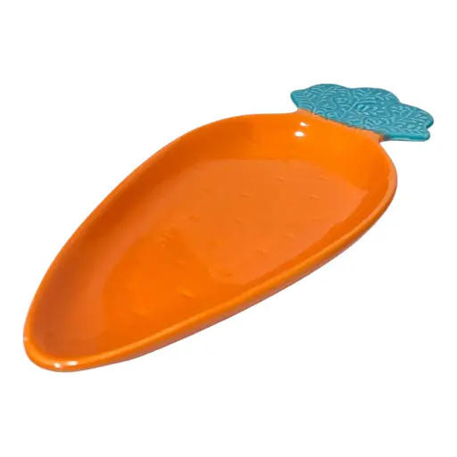[6981606508623] BANDEJA ZANAHORIA PORCELANA 11X25X2.5CM