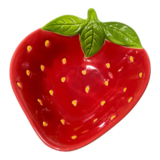 [6981606508593] POZUELO FRUTILLA, PORCELANA 16.5X20X5.5CM