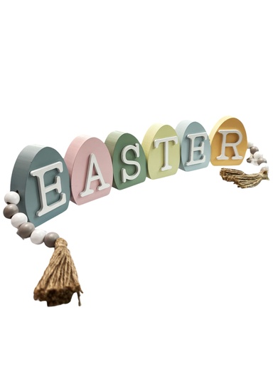 [010373570] LETRERO EASTER DE MADERA 10X85CM