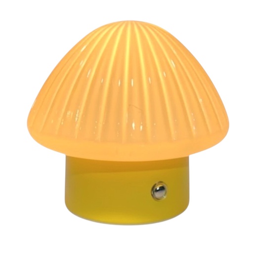 [761911] LAMPARA DE MESA CERAMICA/VIDRIO TACTIL HONGO AMARILLO REF:EF2504004-YW 12X11.5CM