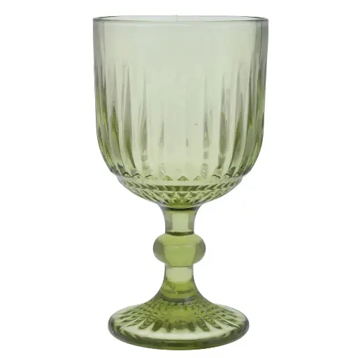 [258614] COPA DE VIDRIO VERDE SETX6PZ. REF:SAN5767 9X16CM 350ML