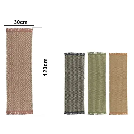 [727449] CAMINO DE MESA PLAST/ESTILO YUTE RUSTICO REF:ES27980 30X120CM