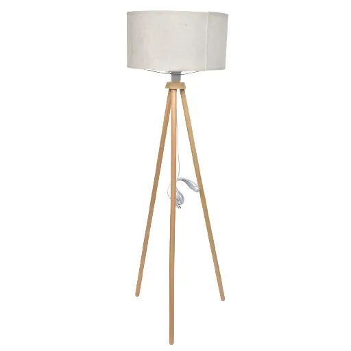 [546081] LAMPARA DE PISO C/PANTALLA TELA REF:LT-MF1002 Ø45CM X 148CM