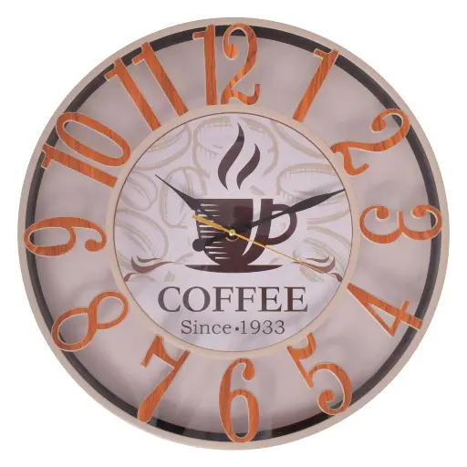 [395661] RELOJ DE PARED COFEE REF:ES28560 Ø35CM