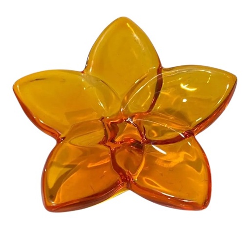 [527677] Flor de cristal naranja, baccarat dupe, 9x2.5cm. Ref:ES28444. 