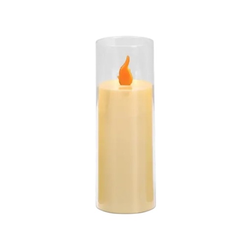 [24389] VELA LED CON CANDELABRO, ACRILICA 5X12.5CM