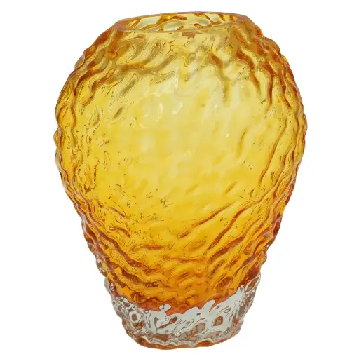 [234431] FLORERO DE VIDRIO AMBAR INFINITO REF:HM1757/HSS1925 19X11X26CM