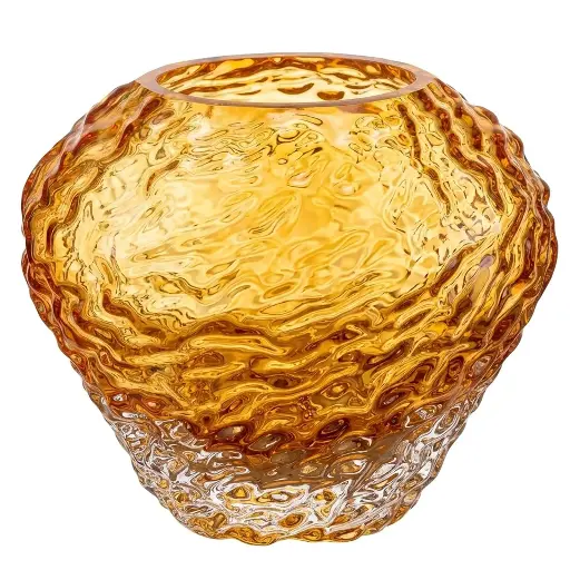 [489362] FLORERO DE VIDRIO AMBAR INFINITO REF:HM1756/HSS2018 20X11X18CM 