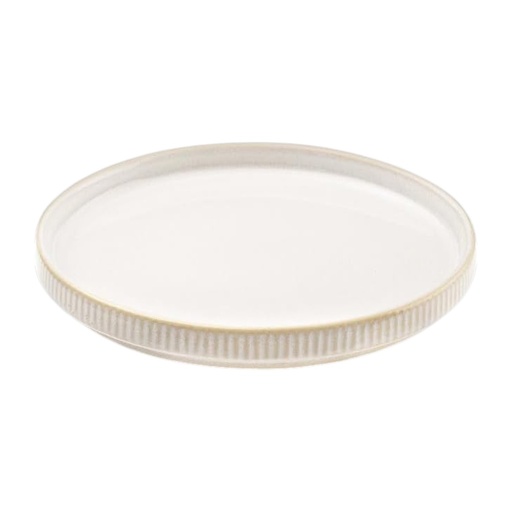 [916793] Plato tendido de cerámica beige Ø28CM  REF:HM2056/TJL-25ST1216077