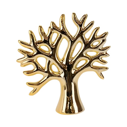 [M058] ARBOL DE LA VIDA CERAMICA/DORADO 15X4.5X17CM