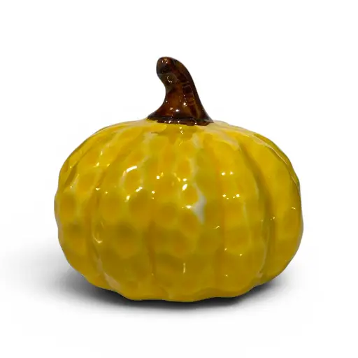 [25079-133] CALABAZA DE CERAMICA DOS COLORES, 9X8 CM 