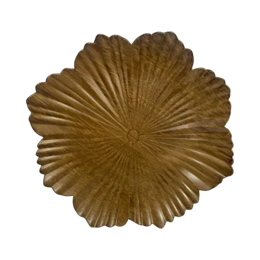 [6981606519506] Plato Base diseño hojas estilo maderado otoñal, Ref:PT131-061 Ø33cm 