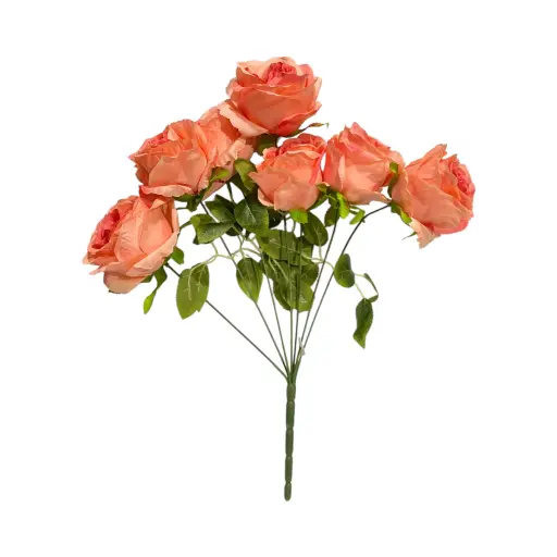 [196433] Flor artificial, 3 colores tela y pvc, 45cm