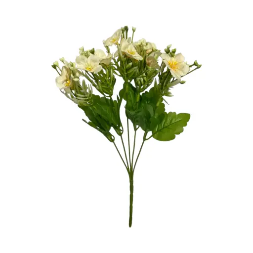 [196370] Flor artificial clavel, tela y pvc, 40cm 