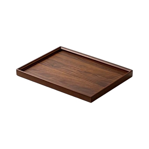 [8679818733817P] Bandeja de madera tipo nogal pequeña 15x25x3.5cm