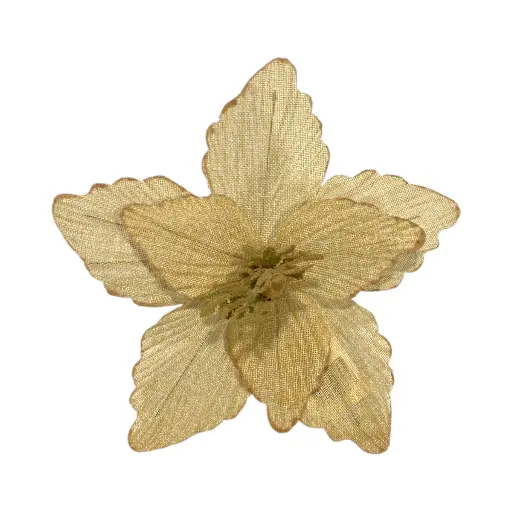 [242736] Flor Navideña Ponsetia Yute cafe. Ref:SH26-108 (Ø30cmx30cm)