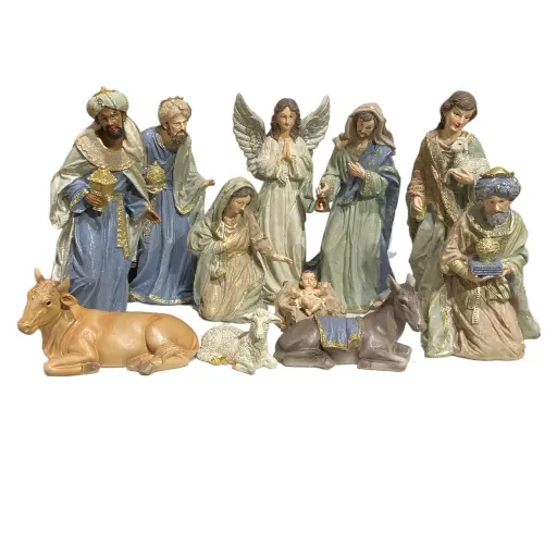 [401225] Nacimiento 11pz. Poliresina. Ref:TG762667 (16x10x32cm)