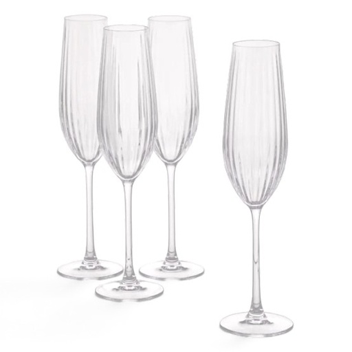 [334913] Set de 4 copas de vidrio 240ml, 27cm. Ref:ES30454.