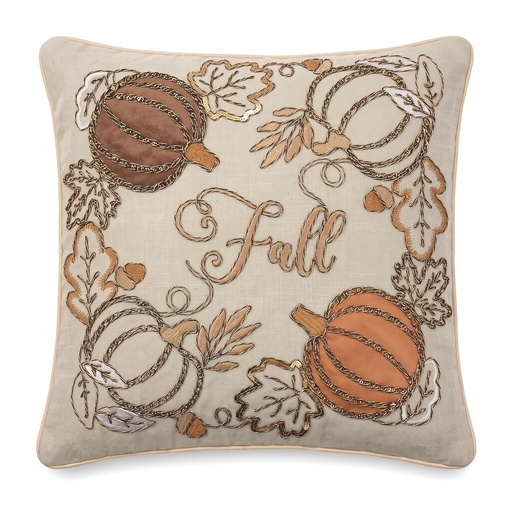 [D8MJ786] Forro de cojín de calabazas "fall" 45x45cm