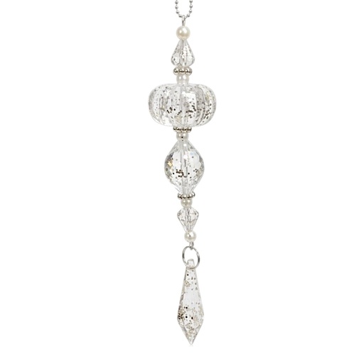 [589035] Colgante navideño transparente aurora. Ref:ES29449 17cm