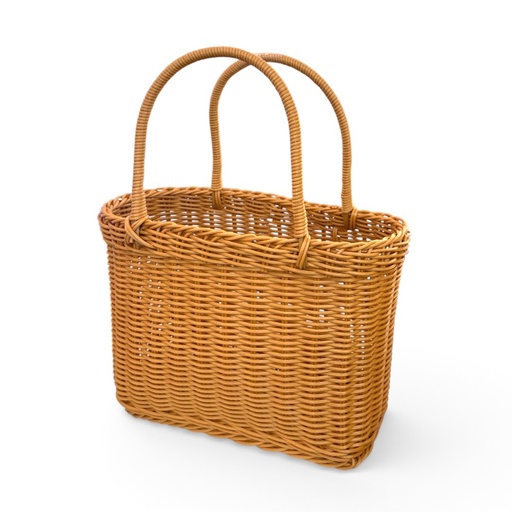 [D705876NM] Canasta de ratán sintético mediano, 35x26x13cm.