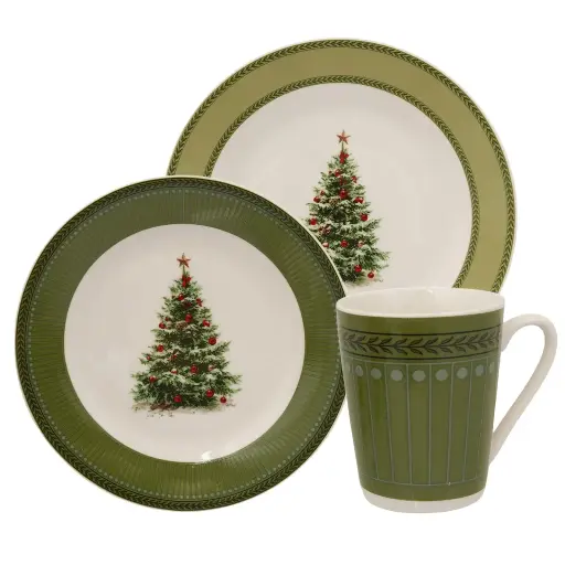 [597377] Vajilla Navideña de porcelana 12pcs. Ref:AR-12RX2602
